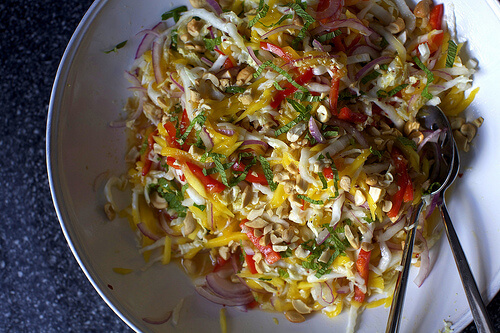 Mango Slaw with Cashews and Mint Recipe