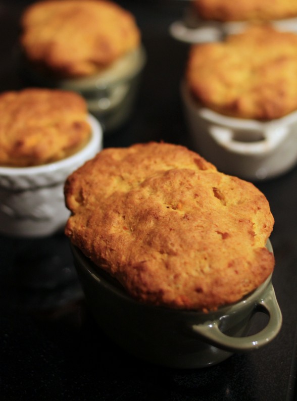 CHICKEN POT PIE TOPPED WITH SWEET POTATO BISCUIT recipe