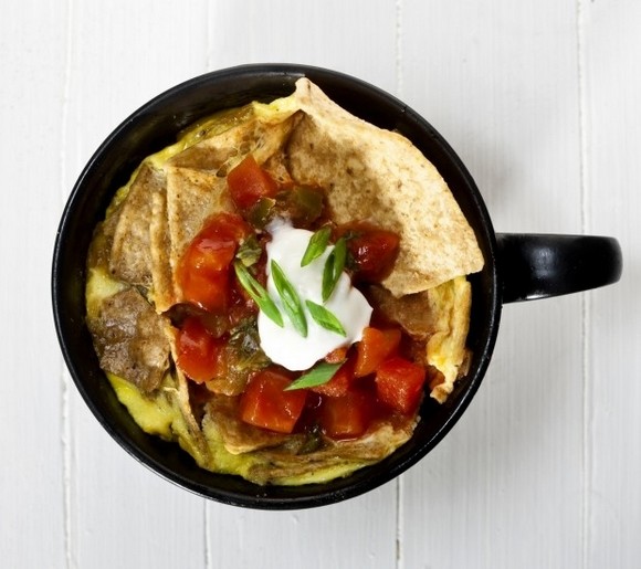 Photo source: Bill Hogan/Chicago Tribune/MCT, recipe for chilaquiles in a mug here