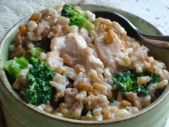 Creamy Chicken, Broccoli, and Grain One-Pot recipe