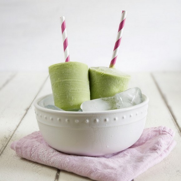 Creamy Green Tea Avocado Popsicles recipe by Munchin with Munchkin