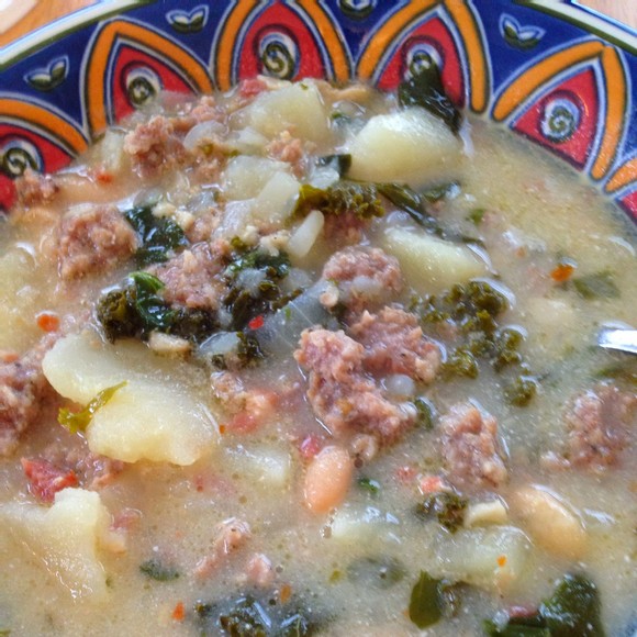 Dairy-Free Zuppa Toscana with Kale recipe by Marcy Can Cook!