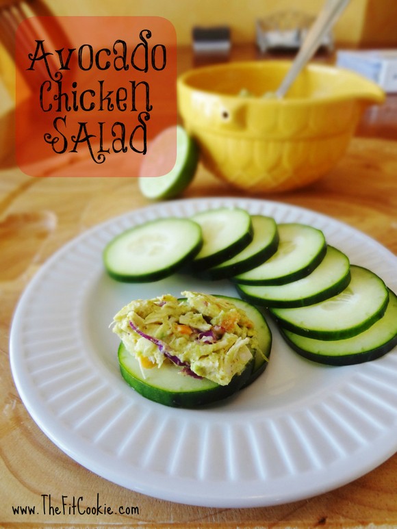 Mayo-Free Avocado Chicken Salad recipe by The Fit Cookie