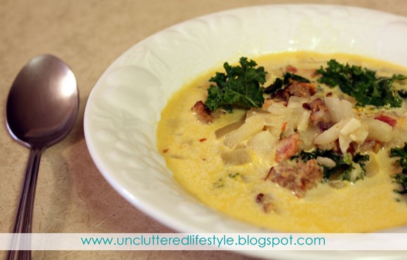 Zuppa Toscana Soup recipe by The Uncluttered Lifestyle