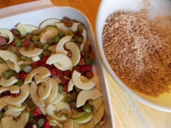 Easy Apple Rhubarb Crisp recipe photo