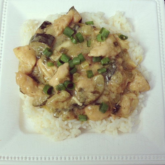 Thai Green Curry Chicken recipe by Designer Bags and Dirty Diapers