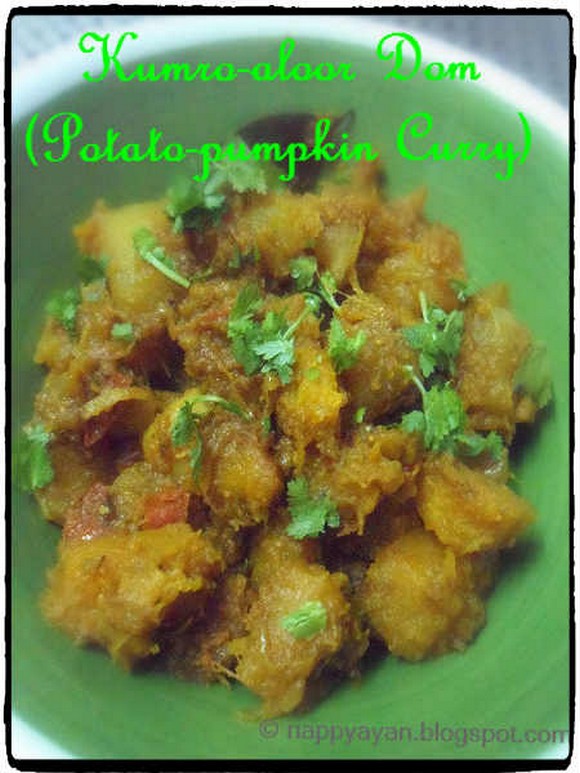 Bengali Style Sweet Pumpkin and Potato Curry recipe photo