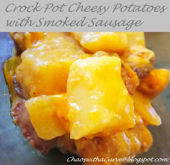 Crock Pot Cheesy Potatoes with Smoked Sausage recipe photo