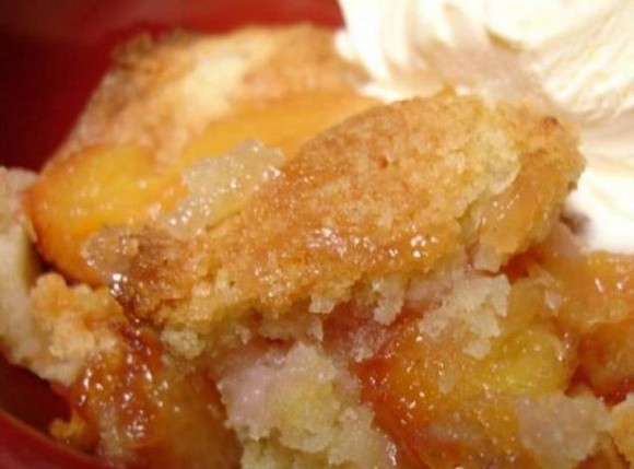 Crock Pot Peach Cobbler recipe photo