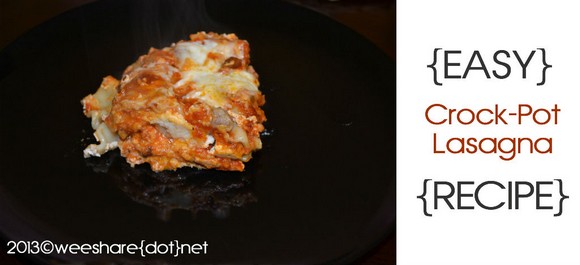 Easy Crock-Pot Lasagna recipe photo