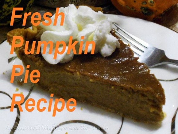 Homemade Fresh Pumpkin Pie recipe photo