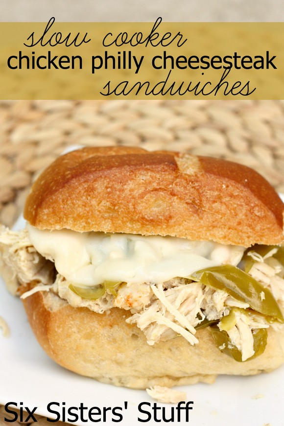 Slow Cooker Chicken Philly Cheesesteak Sandwich recipe photo