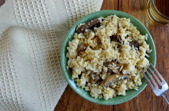 Slow Cooker Mushrooms and Rice recipe photo