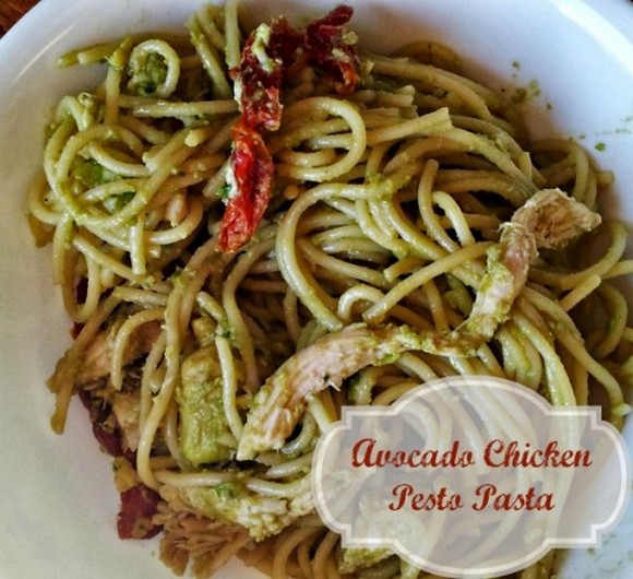 Avocado Chicken Pesto Pasta recipe photo