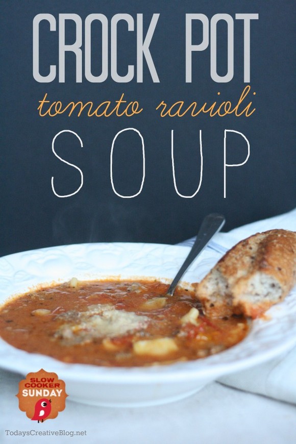 Crock Pot Tomato Ravioli Soup recipe photo