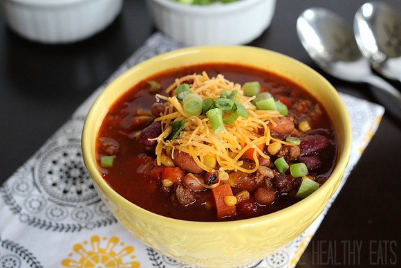 Three Bean & Beef Crock Pot Chili recipe photo