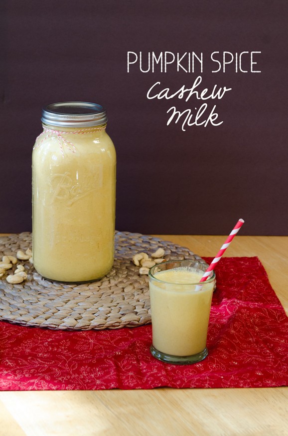 Gluten-Free, Vegan & Paleo Pumpkin Spice Cashew Milk recipe photo