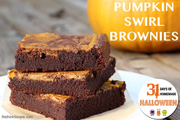 Pumpkin Swirl Brownies recipe photo