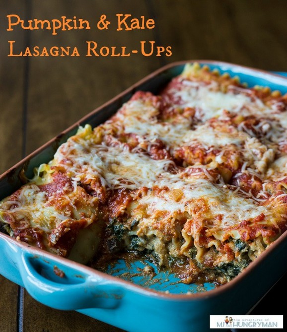 Pumpkin and Kale Lasagna Roll-Ups recipe photo