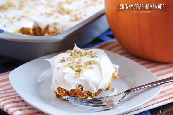 Skinny Pumpkin Cheesecake Poke Cake recipe photo