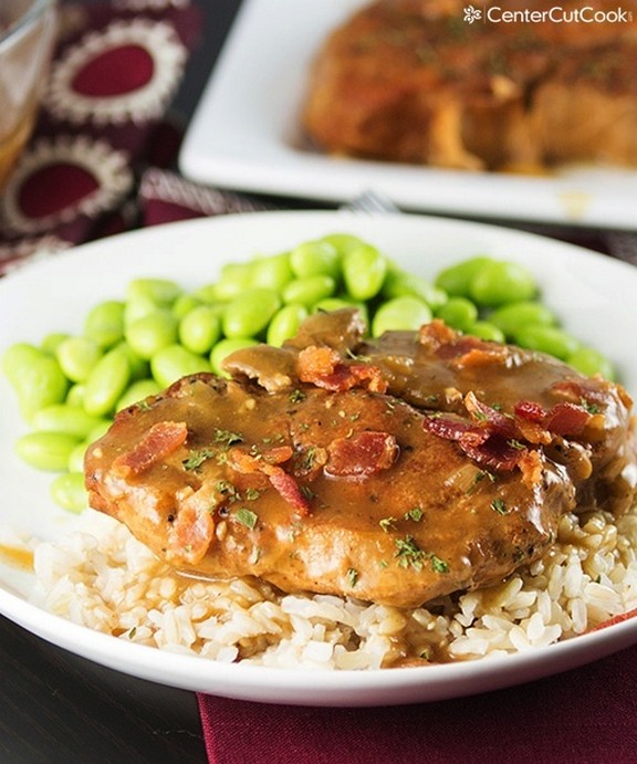 Slow Cooker Smothered Pork Chops recipe photo
