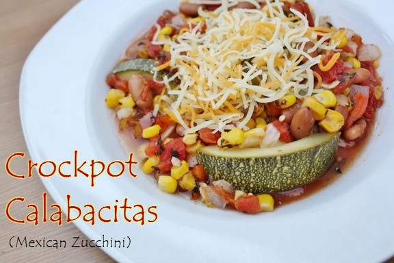 Vegetarian Crockpot Calabacitas recipe photo