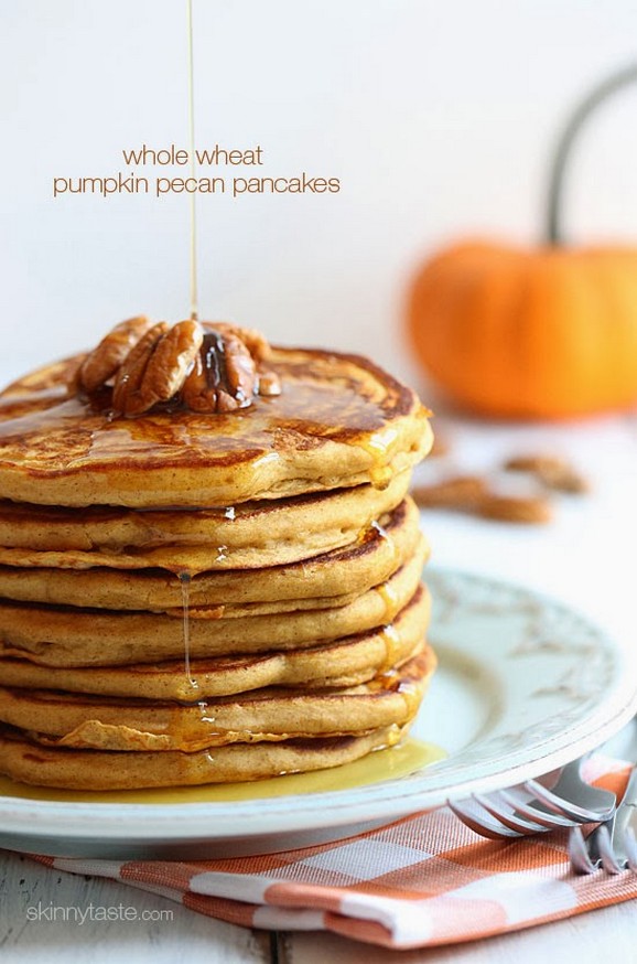 Whole Wheat Pumpkin Pecan Pancakes recipe photo