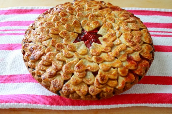 Strawberry Heart Pie recipe photo