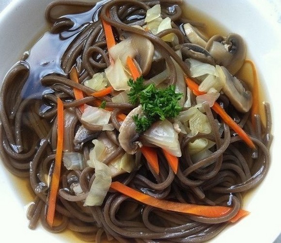 Buckwheat Noodle Soup with Vegetables recipe photo