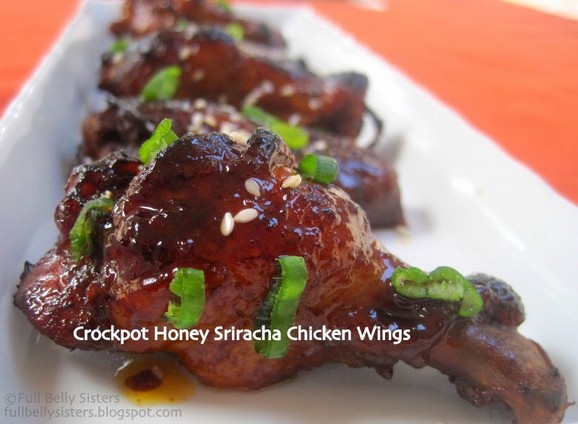 Crockpot Honey Sriracha Chicken Wings recipe photo