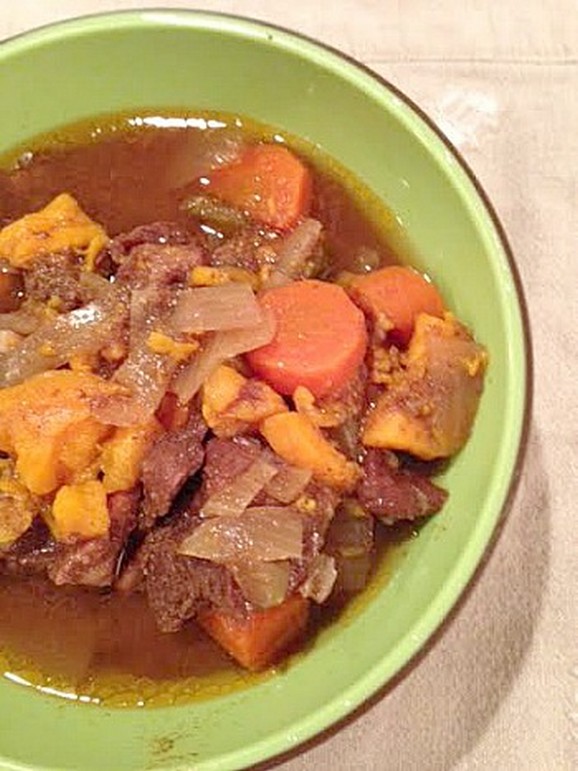 Crockpot Sweet Potato Beef Stew recipe photo