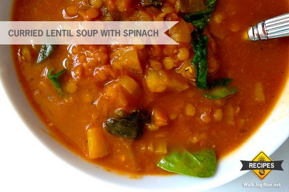 Curried Lentil Soup with Spinach recipe photo