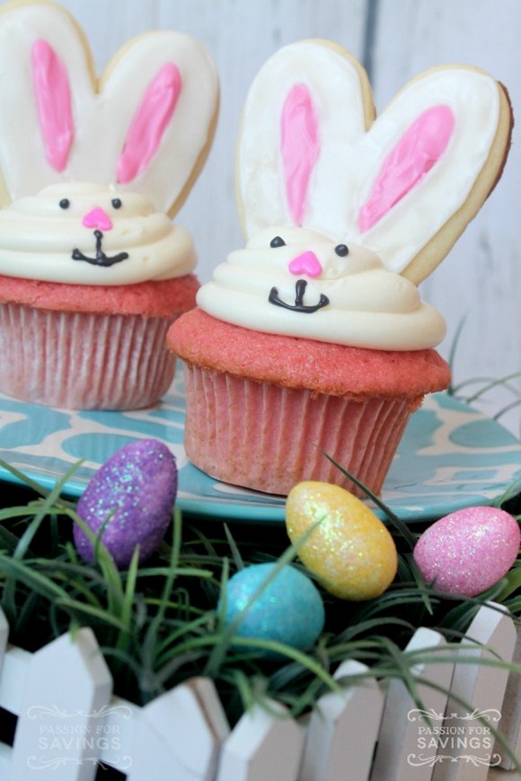Cute Bunny Easter Cupcakes recipe photo