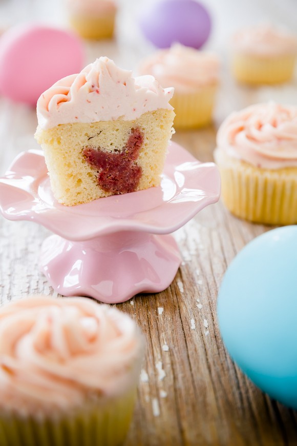 Easter Cupcakes With a Surprise Bunny Inside recipe photo