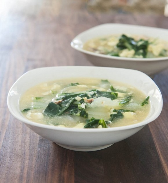 Egg Drop Soup With Shitake Mushrooms and Bok Choy recipe photo