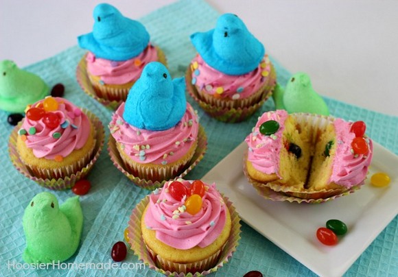Jelly Bean Surprise Easter Cupcakes recipe photo