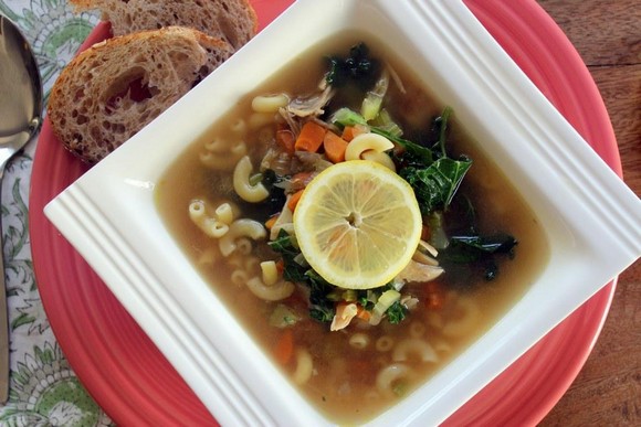 Roasted Garlic Chicken Noodle Soup recipe photo