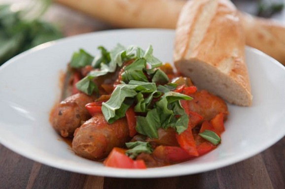 Slow Cooker Sausage and Peppers recipe photo