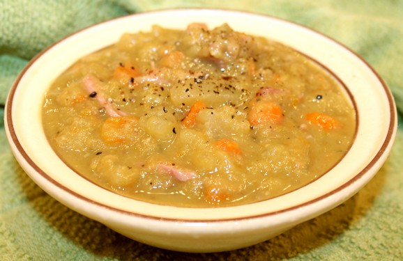 Thick & Creamy Crockpot Split Pea & Ham Soup recipe photo