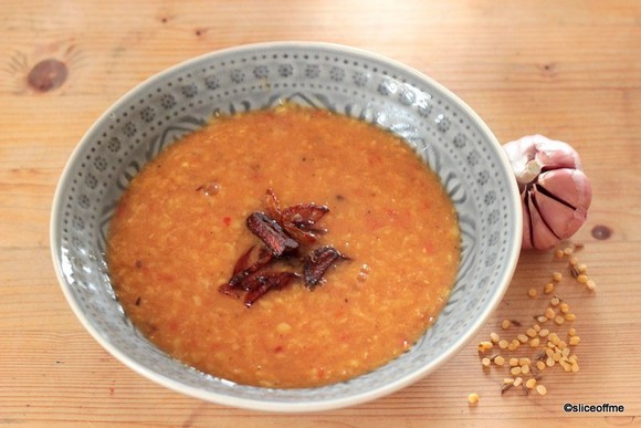 Tomato and Lentil Soupy Broth recipe photo