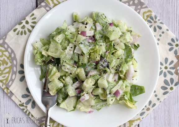 Chopped Salad with Buttermilk-Pesto Dressing recipe