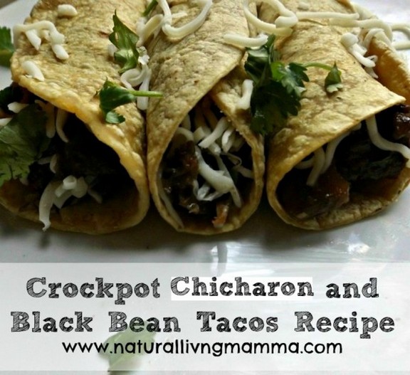 Crockpot Chicharon and Black Bean Tacos recipe photo