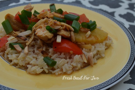 Crockpot Curry Chicken with Toasted Almonds recipe photo