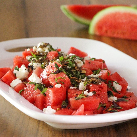 Watermelon and Feta Salad with Verjus recipe