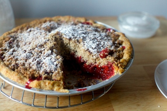 Cranberry Pie with Thick Pecan Crumble by Smitten Kitchen