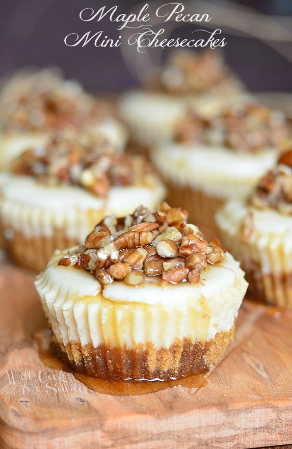 Maple Pecan Mini Cheesecakes by Will Cook For Smiles