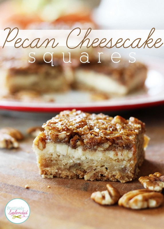 Pecan Cheesecake Squares by Positively Splendid