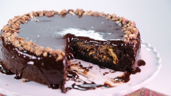 Thanksgiving Chocolate Pecan Pie by ABC