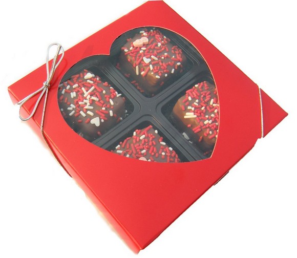 Chocolate Dipped Rice Krispie® Treat Gift Box for Valentine's Day, Milk Chocolate