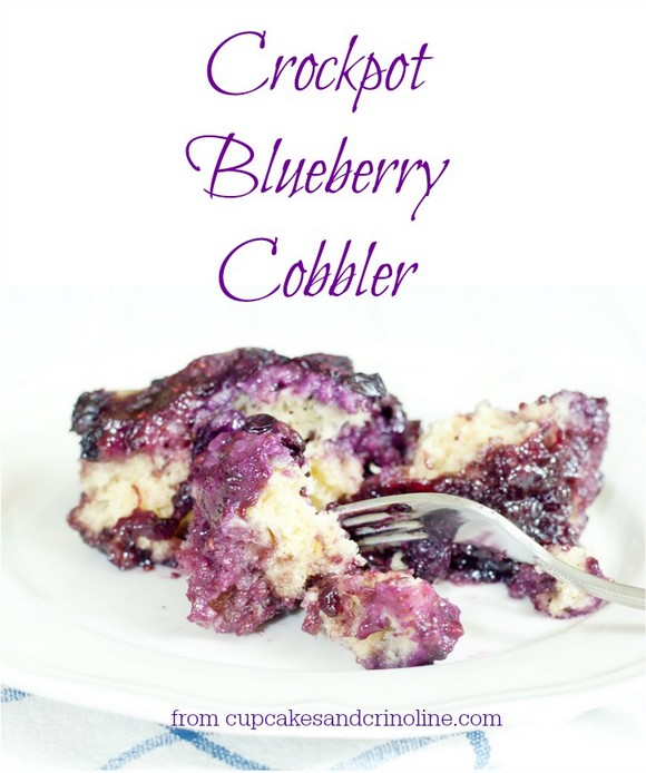 Crockpot Blueberry Cobbler